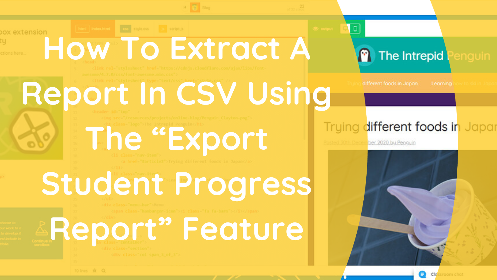 How to extract a report in CSV using the “Export student progress report” feature